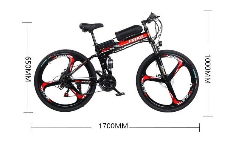 FD02 Electric Mountain Bike Folding Full Suspension One Piece Wheels