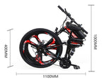 Folding Full Suspension Mountain One Piece Wheels Electric Bike FD02