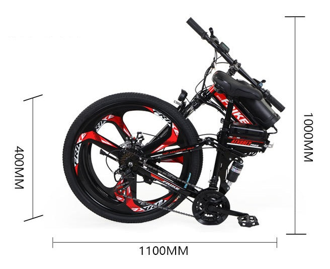 Folding Full Suspension Mountain One Piece Wheels Electric Bike FD02